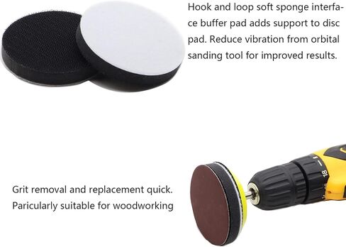 133pcs 2inch Grit 60-7000 Sandpapers Sanding Discs Pad Kit for Drill Grinder Rotary Tools Attachment with 1/8"&1/4" Shank Backer Plate and Soft Foam Buffering Pad Sanding Pads in Saudi Arabia