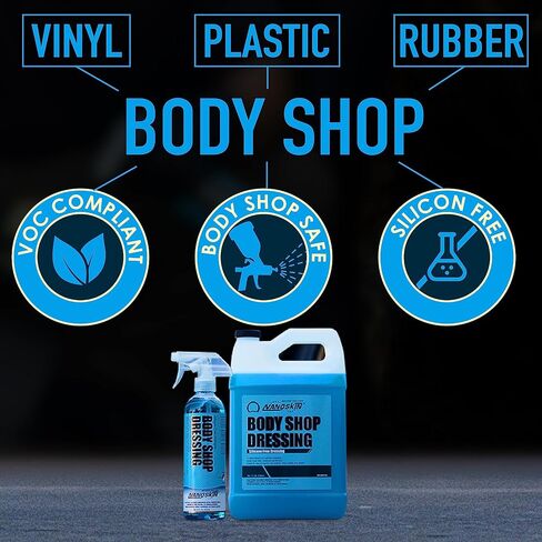 Nanoskin Body Shop Dressing 16 Oz. - Body Shop Safe, Silicone Free Formula | Restores Deep Black Color on Exterior Tires, Vinyl, Rubber, Plastic & Trim | Safe for Cars, Trucks, RVs, Boats & More in Saudi Arabia