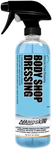 Nanoskin Body Shop Dressing 16 Oz. - Body Shop Safe, Silicone Free Formula | Restores Deep Black Color on Exterior Tires, Vinyl, Rubber, Plastic & Trim | Safe for Cars, Trucks, RVs, Boats & More in Saudi Arabia