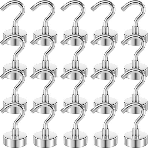 NOBEFY 20 Pack Magnetic Hooks Heavy Duty, 22Lbs Magnetic Hooks for Hanging, Strong Cruise Magnetic Hooks, Magnet Hook for Kitchen, Garage, Office in Saudi Arabia