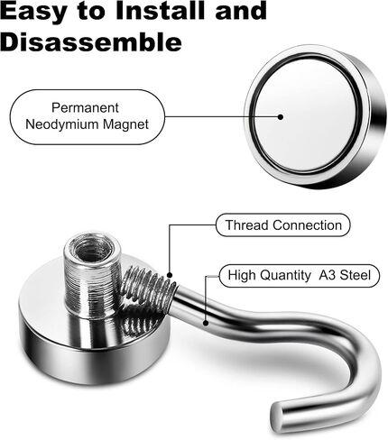 NOBEFY 20 Pack Magnetic Hooks Heavy Duty, 22Lbs Magnetic Hooks for Hanging, Strong Cruise Magnetic Hooks, Magnet Hook for Kitchen, Garage, Office in Saudi Arabia