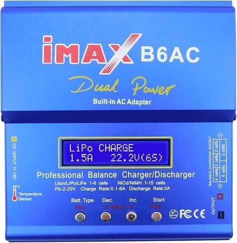 PUSLAKO Sale B6AC Lipo شاحن بطارية شاحن ميزان مفرغ شاحن بطارية RC مع مصدر طاقة مزدوج AC/DC لقارب طائرة سيارة RC in Kuwait