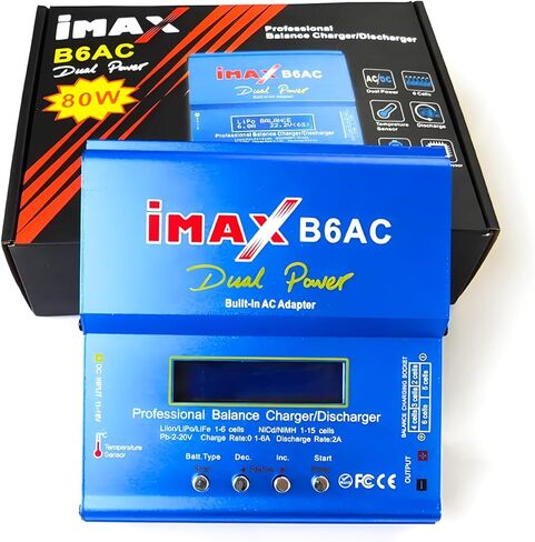 PUSLAKO Sale B6AC Lipo شاحن بطارية شاحن ميزان مفرغ شاحن بطارية RC مع مصدر طاقة مزدوج AC/DC لقارب طائرة سيارة RC in Kuwait