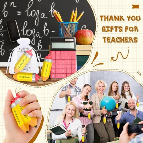 cholemy 10 مجموعات المعلم قلم رصاص الإجهاد اللعب المعلم شنقا الحلي هدية مع بطاقات التشجيع أكياس الأورجانزا المعلم تقدير اقتباس الإجهاد القلق لعبة الإغاثة للمدرسة مكتب الفصول الدراسية in Saudi Arabia