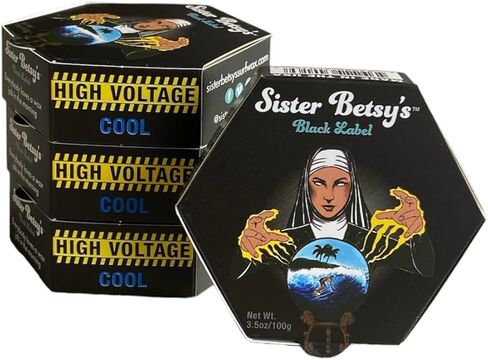 Sister Betsy's Surf Wax, The Black Label, Surfboard Wax, White, 6 Pack in Kuwait