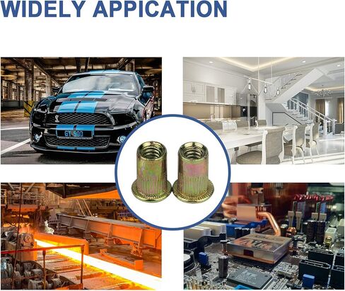 TR TOOLROCK 860 قطعة SAE مجموعة متنوعة من صواميل البرشام ومجموعة مسدس صامولة 13 بوصة، SAE UNC 6#-32 8#-32 10#-24 1/4"-20 5/16"-18 3/8"-16 1/ 2 "-13، مجموعة صامولة برشام مع حقيبة حمل متينة in Kuwait