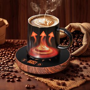 Coffee Mug Warmer for Desk with Auto Shut Off, Coffee Cup Warmer for Desk with 3 Adjustable Temp. &12 Hours Timer (Christmas Coffee Gifts) in Saudi Arabia