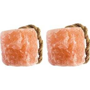 Himalayan Salt Lick On Rope 7.5-8 lb Each (Pack of 2) for Horses, Deer, Goats & Livestock | Natural, Mineral-Rich, Long-Lasting Salt Blocks in Kuwait