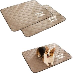 وسادة قفص للكلاب مكونة من قطعتين، بساط قفص مقاوم للماء مقاس 24 × 18 بوصة مع قاعدة غير قابلة للانزلاق، وسادة بيت متينة للكلاب، بساط سرير للحيوانات الأليفة قابل للغسل للقفص والقفص والسيارة in Kuwait