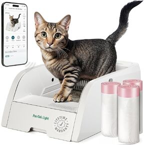 Self Cleaning Litter Box with Auto Safety Sensors for Multiple Cats - Automatic Cat Litter Box Self-Cleaning - Covered Ultra Odor Removal - Smart APP Control - Compatible On All WiFi - Electric Robot in Kuwait