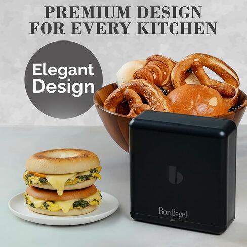 Bagel Slicer Cutter for Small and Large Bagels, Auto-Center, White | 7-Inch Bagel Cutter, Precision Blades slices Bread, Bagels, Muffins Evenly, Compact Design for Kitchen, Dishwasher safe in Saudi Arabia