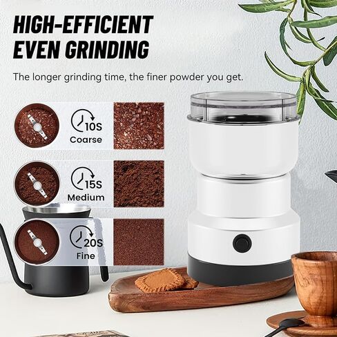 Portable Spice Grinder for Coffee Bean Spices and Seeds Electric Grinder with Stainless Steel Blades for Home Use (Silvery) in Saudi Arabia