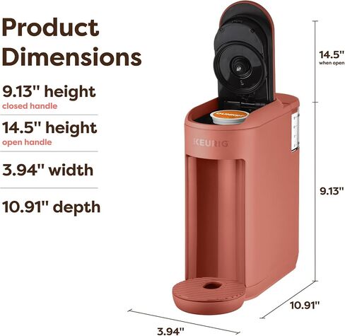 Keurig K-Mini Mate Single Serve Coffee Maker – Ultra-Compact 4" Width, Travel Mug Friendly, Ideal Holiday Gift for Small Spaces, Black in Saudi Arabia