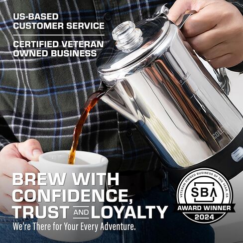 دورق القهوة الكهربائي من كوليتي بوزمان - وعاء القهوة، دورق القهوة - [9 أكواب، الفولاذ المقاوم للصدأ] in Kuwait