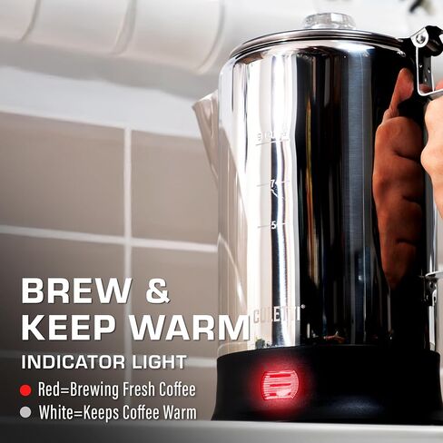 دورق القهوة الكهربائي من كوليتي بوزمان - وعاء القهوة، دورق القهوة - [9 أكواب، الفولاذ المقاوم للصدأ] in Kuwait