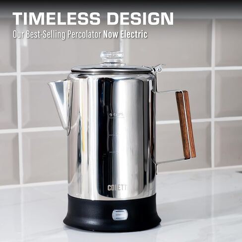 دورق القهوة الكهربائي من كوليتي بوزمان - وعاء القهوة، دورق القهوة - [9 أكواب، الفولاذ المقاوم للصدأ] in Kuwait