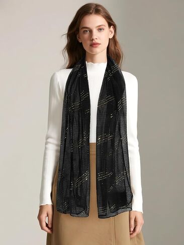 GERINLY Stylish Scarves for Women Lightweight Fashion Lace Printed Wrap Scarfs in Saudi Arabia
