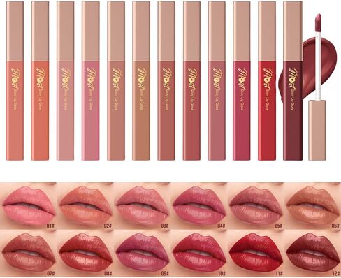 Lip Stain,Peel Off Lip Stain with Matte Finish,Lip Gloss for All Skin Types, Peel Off Lip Liner Stain Tattoo Long-Lasting Proof Waterproof Smudge(2#+9#, 2Count (Pack of 1)) in Saudi Arabia