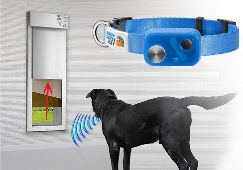 MS-5 Econ Series Automatic Pet Door Collar by High Tech Pet Brand - Value Priced Dependable Performance - Waterproof - Rugged - Battery Included - USA Support (Black) in Saudi Arabia