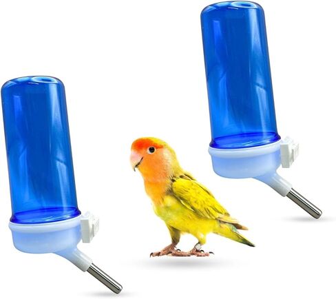 2GR Bird Drinker Revolution Siphon 2 Pcs – Transparent Bird Waterer for Cage, Water Dispenser for Canaries and Small to Medium-Sized Birds, Durable Siphon Design 6.7oz in Kuwait