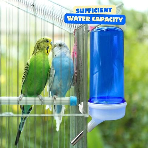 2GR Bird Drinker Revolution Siphon 2 Pcs – Transparent Bird Waterer for Cage, Water Dispenser for Canaries and Small to Medium-Sized Birds, Durable Siphon Design 6.7oz in Kuwait