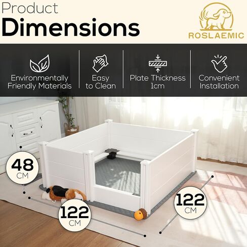 2 Room Whelping Box for Dogs, Perfect for 2-6 Puppies’ Growth Period, White in Saudi Arabia