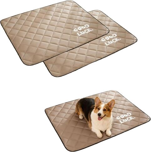 وسادة قفص للكلاب مكونة من قطعتين، بساط قفص مقاوم للماء مقاس 24 × 18 بوصة مع قاعدة غير قابلة للانزلاق، وسادة بيت متينة للكلاب، بساط سرير للحيوانات الأليفة قابل للغسل للقفص والقفص والسيارة in Kuwait