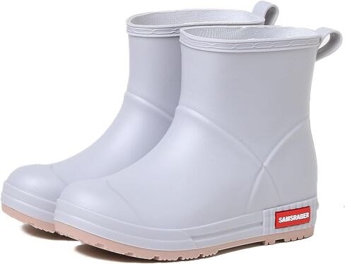 HSBDNZQ Rain Boots for Women, Lightweight Warm Waterproof Rain Boots, Anti-Slipping Garden Boots Soft and Durable, Chelsea Rain Boots with Comfortable Insoles for Outdoor in Saudi Arabia