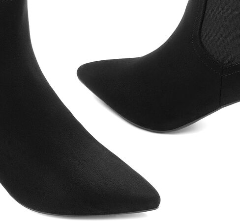حذاء DREAM PAIRS نسائي بمقدمة مدببة وكعب عالٍ للكاحل in Kuwait