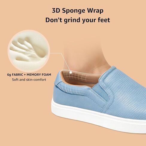 STQ Wide Toe Box Slip On Shoes for Women | Business Casual Shoes for Women Trendy Fashion Sneakers Lightweight Loafers Shoes in Kuwait