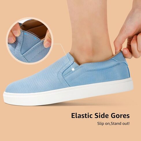 STQ Wide Toe Box Slip On Shoes for Women | Business Casual Shoes for Women Trendy Fashion Sneakers Lightweight Loafers Shoes in Kuwait