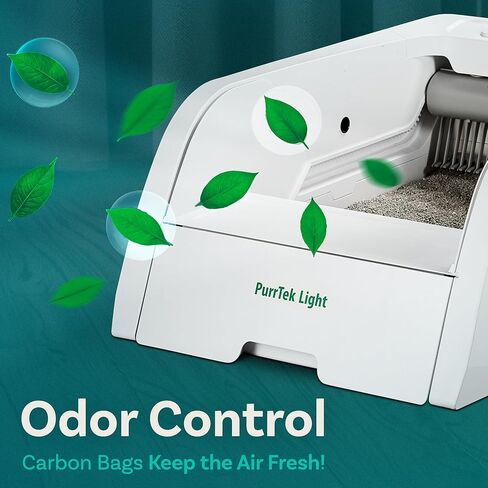 صندوق فضلات القطط ذاتي التنظيف مع مستشعرات أمان تلقائية للقطط المتعددة - صندوق فضلات القطط التلقائي ذاتي التنظيف - مغطى بإزالة الروائح الكريهة - تحكم ذكي في التطبيق - متوافق مع جميع شبكات WiFi - روبوت كهربائي in Kuwait