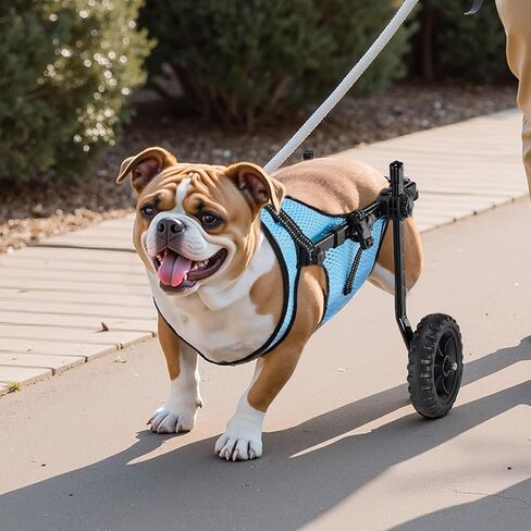 VEVOR Dog Wheelchair for Back Legs, Lightweight 2 Wheels Pet Wheelchair, Height, Width & Length Adjustable, Dog Cart with Shock-Absorbing Wheels, for Injured, Disabled Dogs in Saudi Arabia
