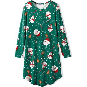 Arshiner Girls Nightgowns Long Sleeve Print Pajamas Nightdress for Kids Soft Sleep Wear Nighties in Saudi Arabia