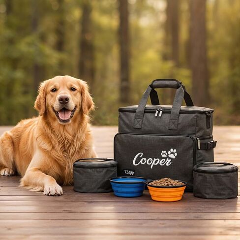 Customized Dog Travel Bag - You Name It and We Make It, Your Own Personalized Pet Travel Bag, Make It Special for You and Your Pet. (Dark Grey) in Saudi Arabia