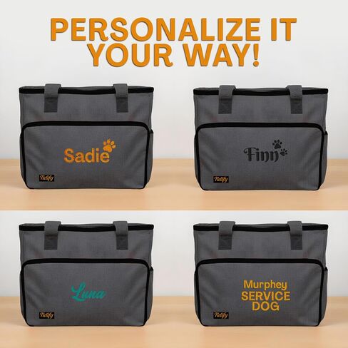 Customized Dog Travel Bag - You Name It and We Make It, Your Own Personalized Pet Travel Bag, Make It Special for You and Your Pet. (Dark Grey) in Saudi Arabia