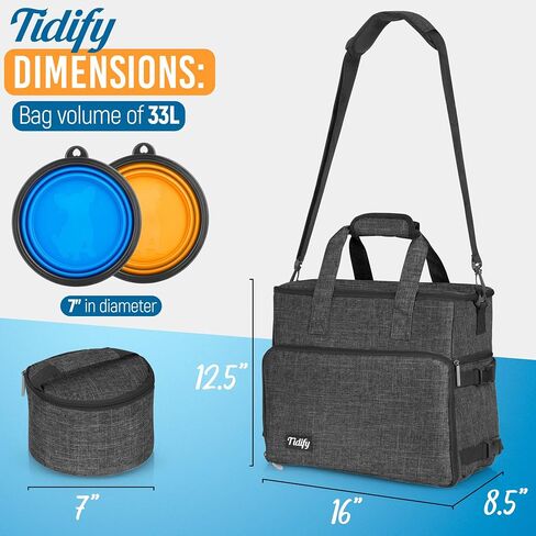Customized Dog Travel Bag - You Name It and We Make It, Your Own Personalized Pet Travel Bag, Make It Special for You and Your Pet. (Dark Grey) in Saudi Arabia