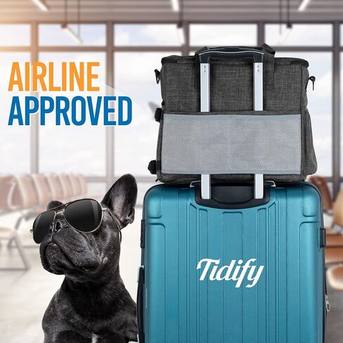 Customized Dog Travel Bag - You Name It and We Make It, Your Own Personalized Pet Travel Bag, Make It Special for You and Your Pet. (Dark Grey) in Saudi Arabia