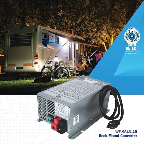 WFCO Arterra WF-9845-AD-CB محول/شاحن - مثبت على سطح السفينة - مخرج تيار مستمر 45 أمبير (سلك طاقة تيار متردد 15 أمبير)، رمادي in Kuwait