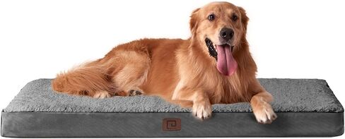 EHEYCIGA Orthopedic XL Dog Beds for Extra Large Dogs with Removable Washable Cover for Crate, Grey, 41x27 in Kuwait