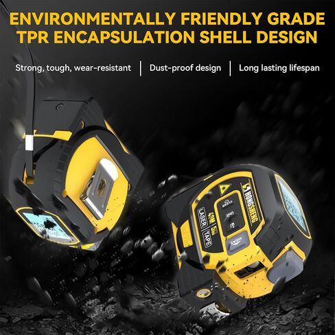 2025 New Almighty Ruler, Tools Tape Measure, 3-in-1 Rangefinder With LED Display, Digital Tape Measure (Yellow 1Pc) in Saudi Arabia