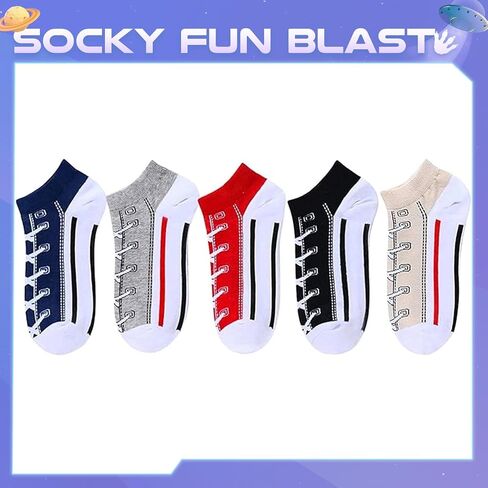 جوارب sockfun المبتكرة للنساء والفتيات، جوارب للكاحل ثلاثية الأبعاد تحب الأحذية in Kuwait