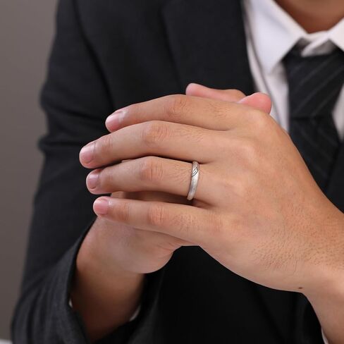 Meissa 2Pcs Couple Rings for Men and Women 925 Sterling Silver Matching Wedding Band Promise Engagement Rings Handmade Bridal Jewelry, Anniversary Gifts, Set of Two Rings in Saudi Arabia