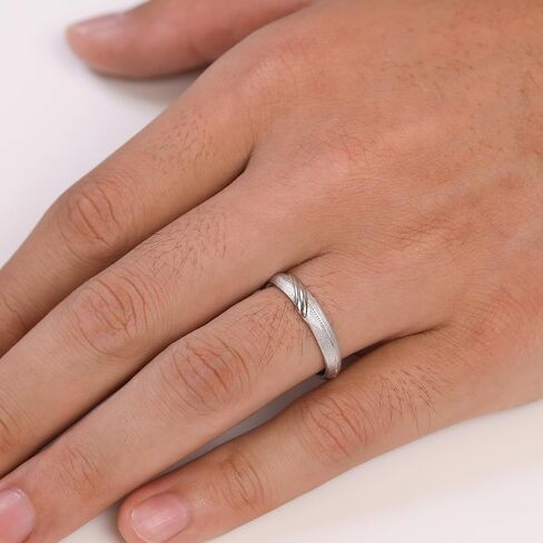 Meissa 2Pcs Couple Rings for Men and Women 925 Sterling Silver Matching Wedding Band Promise Engagement Rings Handmade Bridal Jewelry, Anniversary Gifts, Set of Two Rings in Saudi Arabia