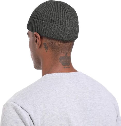 ROYBENS 2 Pack Wool Fisherman Beanies for Men, Knit Short Watch Cap Winter Warm Hats in Saudi Arabia