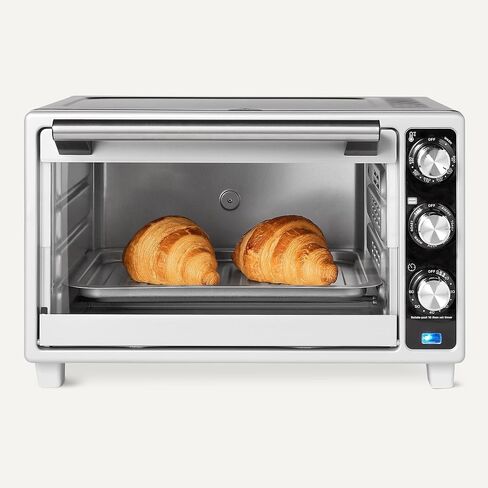 Amazon Basics 6-Slice 23-QT Toaster Oven with Built-In Air Fryer, 7-In-1 Cooking Options, 60-Min Timer & Adjustable Temperature (200℉ - 450℉), With Accessories, 1500W, Stainless Steel, Silver/Gray in Saudi Arabia