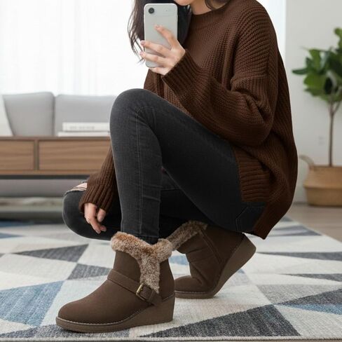 CUSHIONAIRE Women's Rhodes wedge bootie +Memory Foam in Saudi Arabia