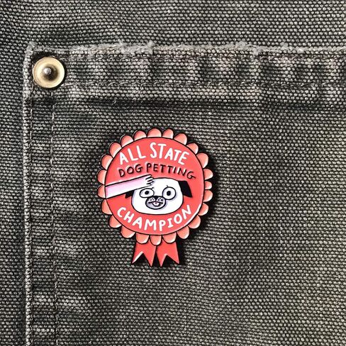BADGE BOMB Permanently Exhausted Pigeon Pin by Gemma Correll in Kuwait