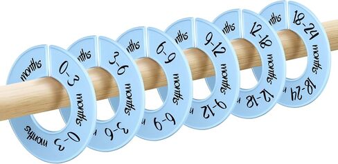 Pro Goleem Baby Closet Dividers Unisex Baby Closet Organizer for Nursery Baby Clothes Size Age Dividers Fits 1.5" Rod 6 PCS in Saudi Arabia