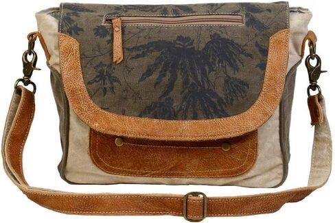 حقيبة Myra Bag Chocolate Caramel Small & Crossbody مصنوعة من القماش المعاد تدويره، مصنوعة من الجلد والسجاد S-2170 in Saudi Arabia